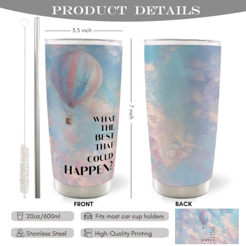 Inspirational Hot Air Balloon Sky 20oz Travel Coffee Mug Tumbler - color: what