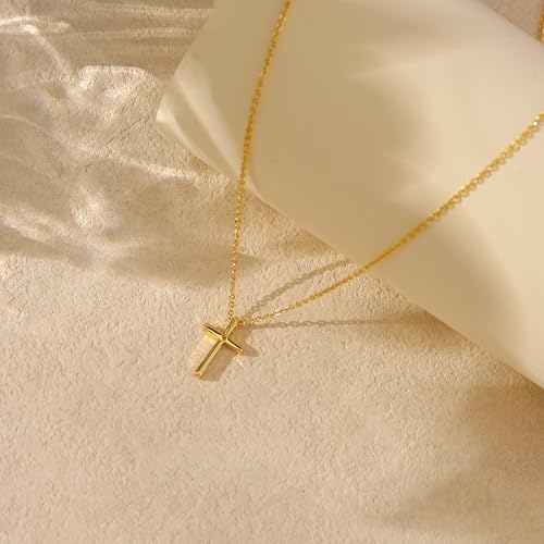 Cross Necklace for Women,14K Gold Plated Cross Pendant Necklace Jewelry - color: -Irregular cross