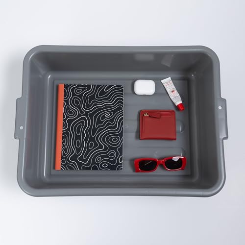 Pearhead Topographic Map Composition Notebook — College-Ruled, 160 Pages, 7.5" x 9.75", Smooth 80 GSM Paper, Black & White Contour Line Cover with Bold Red Spine Journal for School, Office & Everyday Writing - color: Black Topography Map Composition Noteb