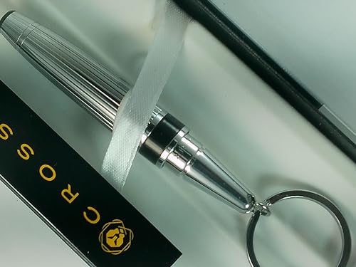 Cross Limited Collection Lamina Dalton Ballpoint Pen with Ribbed Barrel and Key Fob/Ring, in Gift Box
