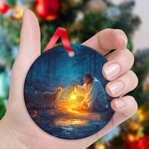 Christmas Ornaments for Birthday Gifts Baptism Gift for Boys or Girl Christian Gifts for Xmas Tree Decorations Christmas Decorations for Religious Gift Hanging Ornament,B-139 - color: Christmas Decorations