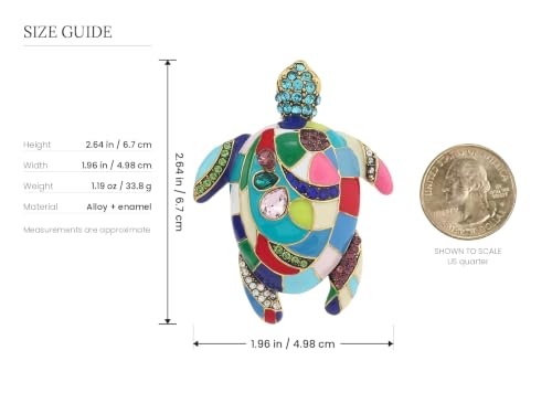 Cameo Brooch Vintage Silver Tone Lady Portrait Brooch Pins for Women Victorian Jewelry Crystal Rhinestone Brooches for Hat Scarf Collar Lapel Handbags Shawls for Christmas - color: Colorful Sear Turtle