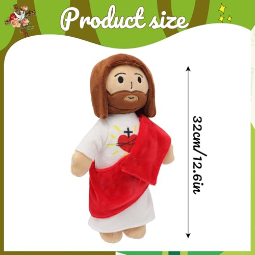 Yelakey 13" Jesus Plush Toy, Jesus Plushie Stuffed Doll - color: Brownred