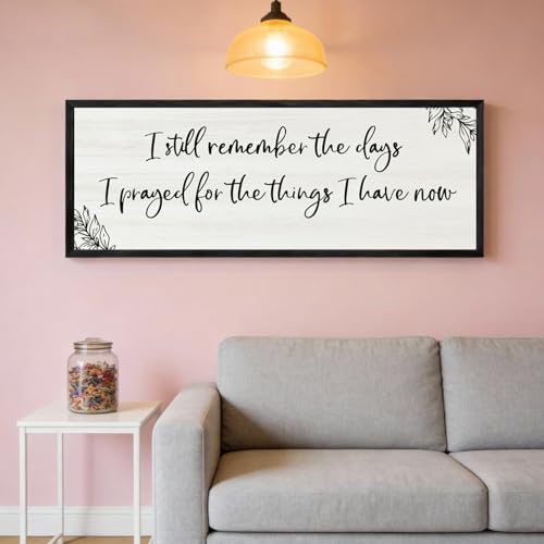 Foutcheou I Still Remember the Days I Prayed Sign Wall Art, 40"×15", Black - color: I Still Remember the Days Sign Black, size: 40"L x 15"W