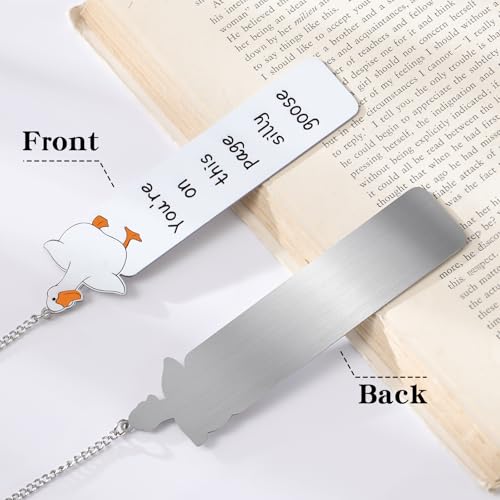 Funny Silly Goose Bookmarks - Cute Boo Basket Stuffers Book - style: Goose