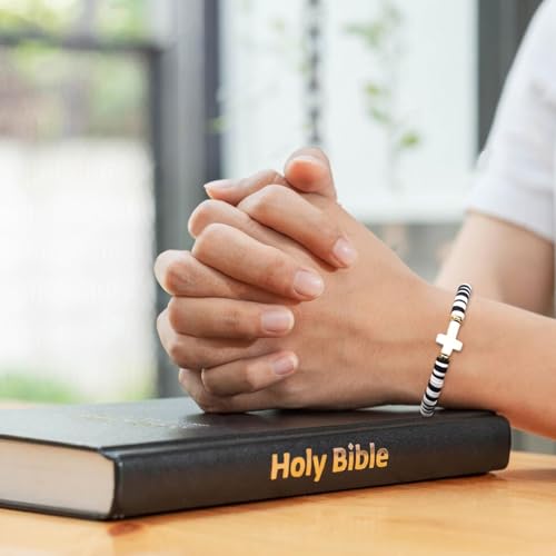 Cute Cross Bracelet Teen Girl Gifts Trendy Stuff Christian Gifts for Kids/Girls/Boys/Teens/Women Jewelry Colorful Jesus Bracelets Christmas Religious Communion Baptism Confirmation Gifts - color: 1-Bless Boy D