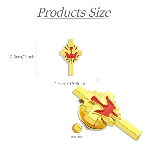 12/24/50/100Pack Gold Cross Lapel Pins Bulk Cross Dove Enamel Pin Set-Holy Spirit/Peace/Memorial/funeralGifts For Clothes Bags Hat - color: 24-Pack