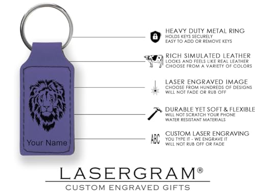 LaserGram Rectangle Keychain, Bible Verse John 3-16, Personalized Engraving Included - color: Dark Purple