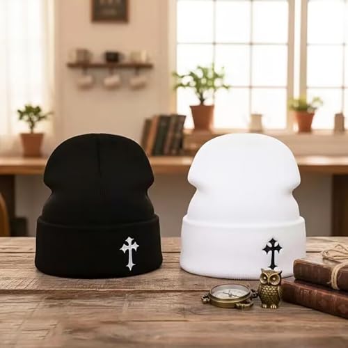 Beanies for Men & Women - Knit Beanie, Warm & Soft Beanie hat, Daily Knit Hat - color: Cross
