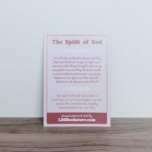 LDS Bookstore Small Christian Art Prints With Inspiring Scripture References And Messages (The Spirit of God, 3x4 Mini Card)
