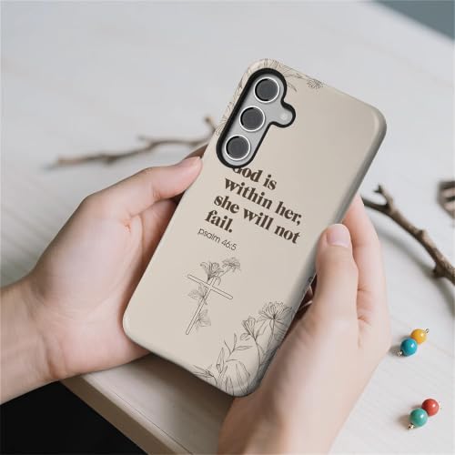 Compatible with Samsung Galaxy S24 Plus Full Body Matte Case Hard Shell Shockproof Screen Lens Protection for Girl Boy Cute Pattern Christian Bible Verse Religious Scripture Jesus - color: Christian Bible Verse Religious Scripture Jesus, size: Samsung Gal