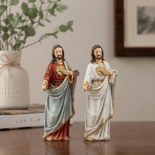 Religious Sacred Heart Jesus Figurine Jesus Christ Sculpture Altar Decor - color: Jesus-1
