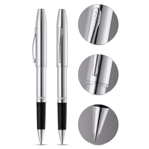 Cross Foundry Polished Chrome Rollerball Pen, Medium Point, Black Ink - color: Polished Chrome