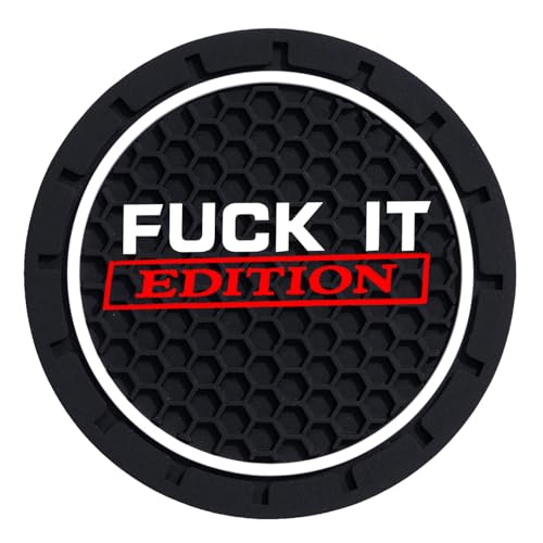 2Pcs 2.75 Inch Funny Cup Holder Insert Coaster Diameter Oval Tough Vehicle Travel Auto Funny Car Accessories - color: cup-f