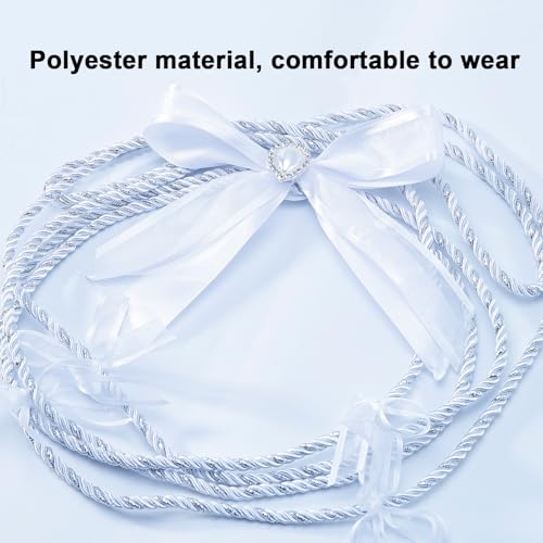 Wedding Lasso - Wedding Lasso Rope Catholicism Christian Wedding Ceremony,with 2 Pcs Prayer Beads,Bride and Groom Wedding Gift (Butterfly White) - color: Butterfly White
