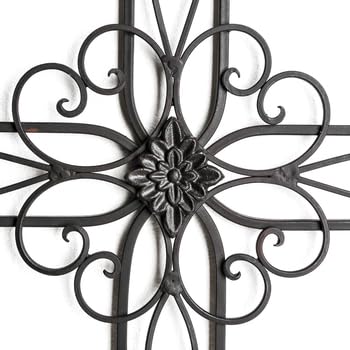 Mardel Swirls & Flower Cross Wall Decor, 26.75 x 18 inches