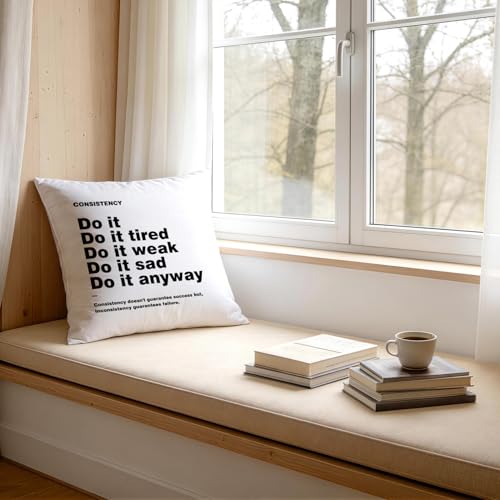 Inspirational Throw Pillow Cover, Motivation Room Decor - color: Inspirational Quote-01