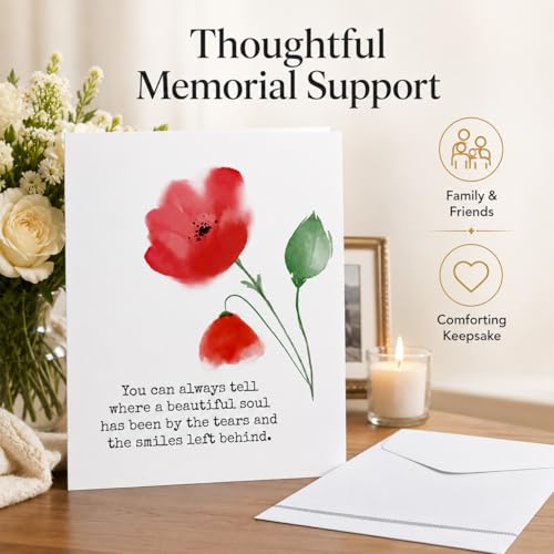 Andaz Press Jumbo Sympathy Card with Envelope, Sorry For Your Loss Card, A Beautiful Soul, Premium Condolences Card with Big Blank Space to Send to Friends, Family, 8.5" x 11", 1-Pack - color: A Beautiful Soul