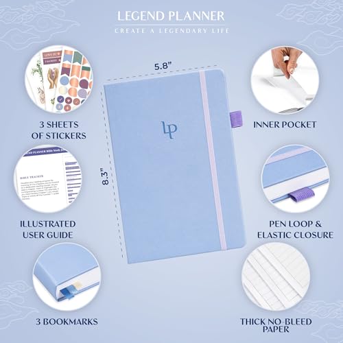 Legend Bible Study Journal for Women, Guide Notebook for Notes Periwinkle - color: Periwinkle