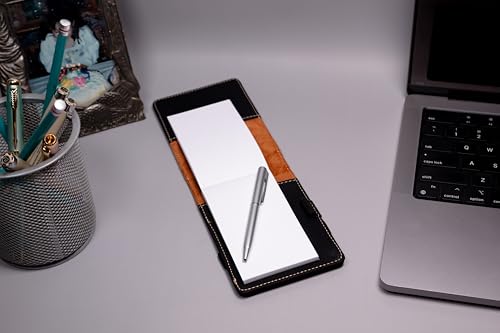 LaserGram Mini Padfolio with Notepad and Pen, Christian Cross, Personalized Engraving Included (Black with Gold) - color: Black With Gold