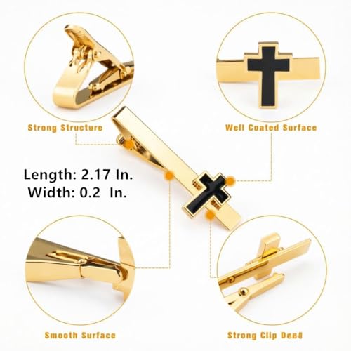 Tie Clips for Men, Mens Tie Clip Silver, Mens Tie Bars, Clip on Tie for Men - color: Silver Tie Clip B