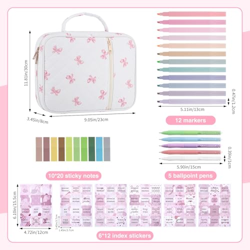 BESARME Pink Bow Bible Cover Case for Women, Large Bible Case - color: Pink Bow, size: Normal
