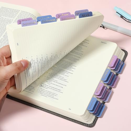 Mr. Pen- Laminated Bible Tabs, 75 pcs, Roseate Dusk - color: Roseate Dusk