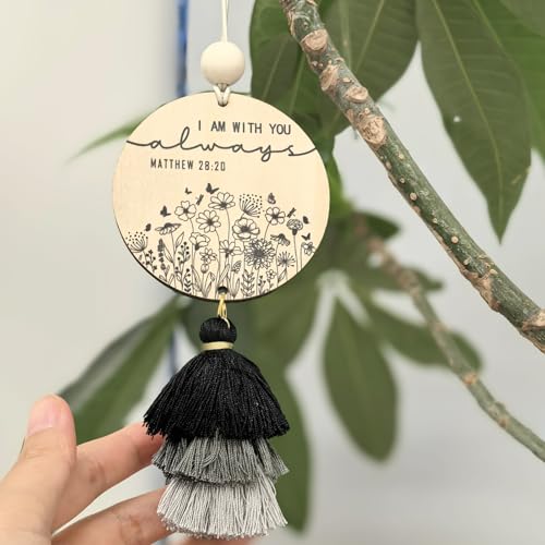 Christian Car Charm Cute Rear View Mirror Accessories for Women - color: Black