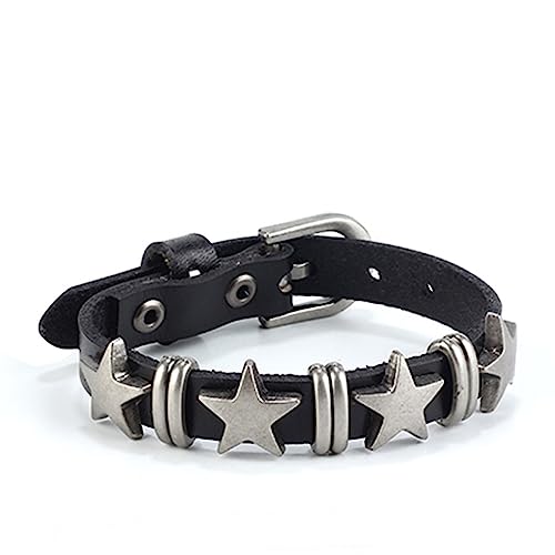 Jeilwiy Punk Rock Gothic Black Rivet Leather Spiked Necklace Collar Neckband Leather Choker Necklace for Women Mom Gifts Adjustable - color: HGB117