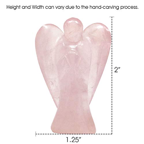 Nelson Creations 2 Inch Rose Quartz Guardian Angel Figurine - color: Rose Quartz