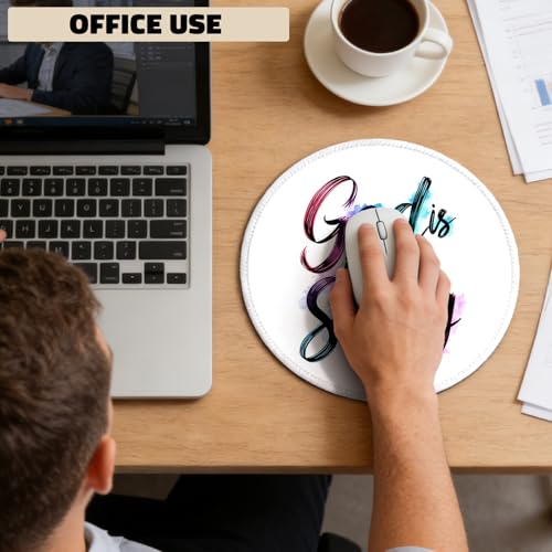 Inspirational Christian Bible Verse Mouse Pad with Stitched Edge Non-Slip, God is in This Story Religious Mouse Mat for Computer Laptop Home Office Desk Accessories 8.6x8.6 in - color: Christian-Mouse Pad-Inspirational D