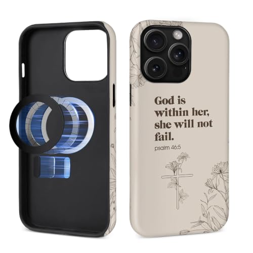 for iPhone 14 Pro Compatible with Magsafe Full Body Case Screen Lens Protection Magnetic Ring for Girl Boy Cute Pattern Christian Bible Verse Religious Scripture Jesus - color: Christian Bible Verse Religious Scripture Jesus, size: iPhone 14 Pro