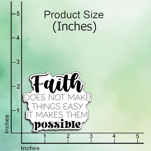 (3Pcs) Faith Motivational Quote Sticker Waterproof Vinyl Decal Inspirational Religious Saying Stickers Laptop Water Bottle Car Journal Bible Study Christian Gifts Decor Accessories Adults 3x2.6 Inch - color: Faith Makes Things Possible