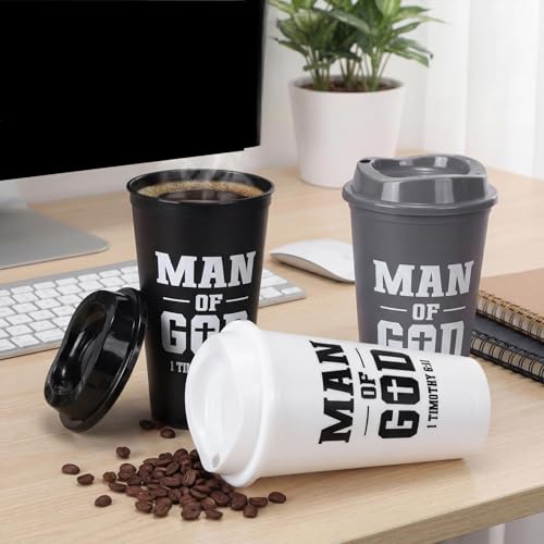 12 Sets Christian Gifts for Men Man of God Cups Socks,Black, White, Gray - color: Black, White, Gray