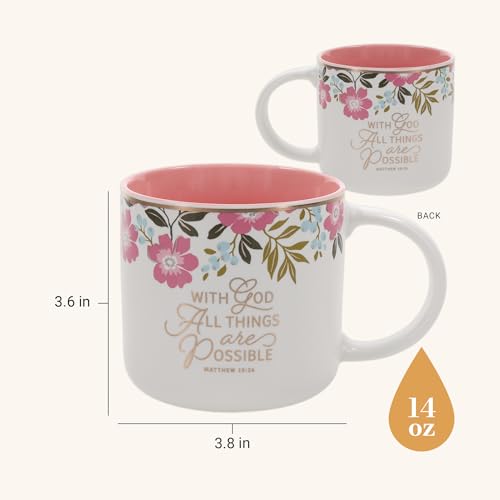 Christian Art Gifts Scripture Ceramic Coffee & Tea Mug for Women
