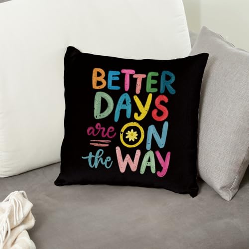 QIYUHOY Mental Health Positive Affirmations Throw Pillow Covers, 18x18 Inch - color: 006-motivational