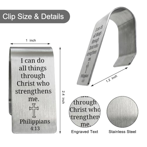 I Can Do All Things Through Christ Christian Visor Clip for Cars