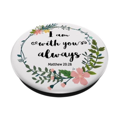 Christian Bible Verse Pop Socket - Matthew God Quotes PopSockets PopGrip: Swappable Grip for Phones & Tablets PopSockets Adhesive PopGrip - style: Adhesive PopGrip