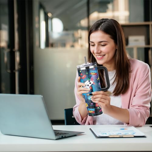 Christian Gifts for Women 40oz Tumbler - Insulated Travel Mug with Handle (Gamer, 40 Ounces) - color: Gamer