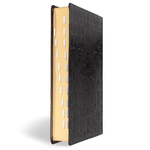 KJV Holy Bible, Giant Print with Cross-References, Dark Brown LeatherTouch, Thumb Index, Ribbon Marker, Red Letter, Full-Color Maps, Easy-to-Read MCM Type, King James Version