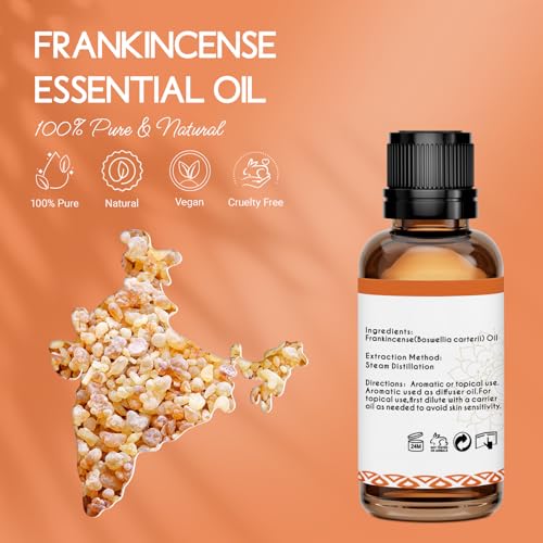 Frankincense and Myrrh Essential Oil, for Skin, Hair, 2 x 1 Oz - size: 1 Fl Oz (Pack of 2)