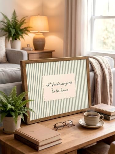 Framed Vintage Canvas Wall Art It Feels So Good to Be Home 12x16in - color: It Feels So Good to Be Home, size: 16"L x 12"W