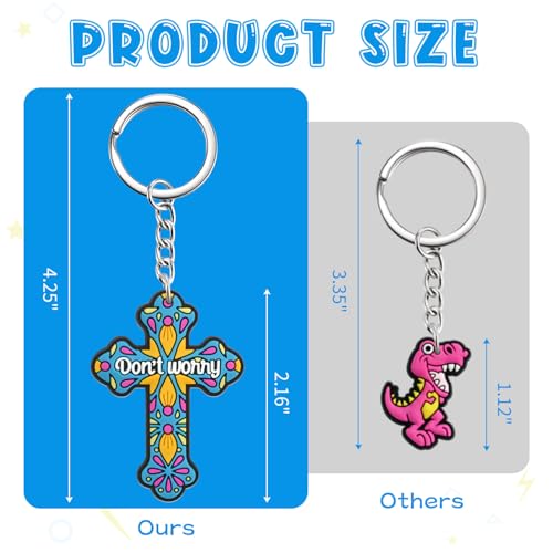 Cute Keychain Bulk,Cute Key Chain for Car Keys Purse Bag Rewards - color: Cross-20