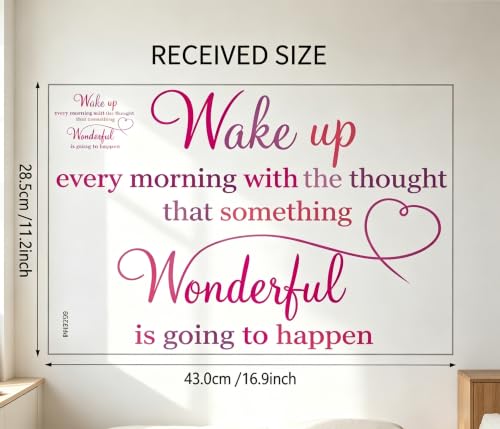 Wall Decal Inspirational Vinyl Sticker Removable Motivational Wall Decor - color: Pink