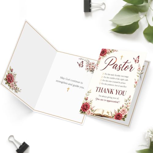 Pastor Appreciation Card, Thank You Card for Pastor - color: Mu-376