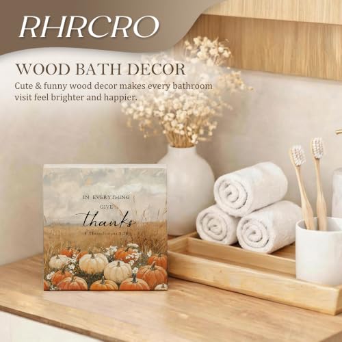 Thanksgiving Fall Christian Decor Wooden Box Sign - color: Fall-17