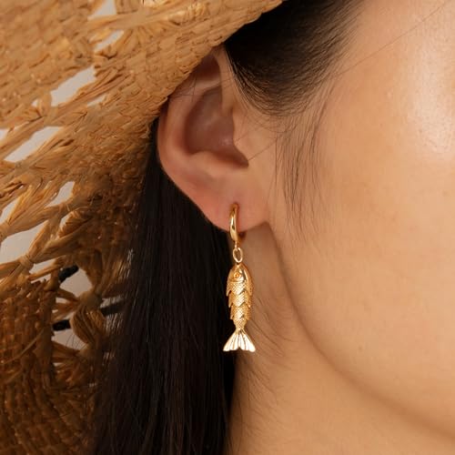 Gold Silver Hoop Earrings for Women - color: gold B