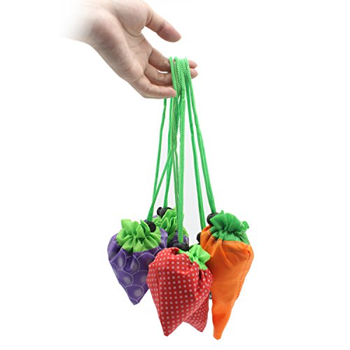 20Pack Reusable Shopping Bags Bulk Foldable Portable Reusable Grocery Bags - color: 20pcs Fruit