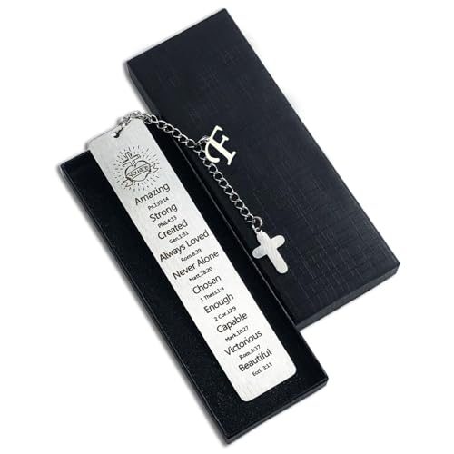 Bible Bookmark for Women Book Lovers Christian Gifts Accessories (Silver-F) - style: SILVER-F