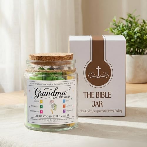 Bible Verse Jar for Grandma – 92 Scriptures of Love - color: Bible For Grandma
